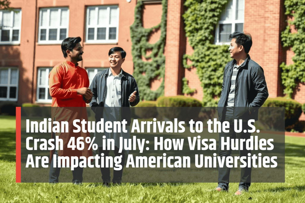 Indian Student Arrivals to the U.S. Crash 46% in July: How Visa Hurdles Are Impacting American Universities